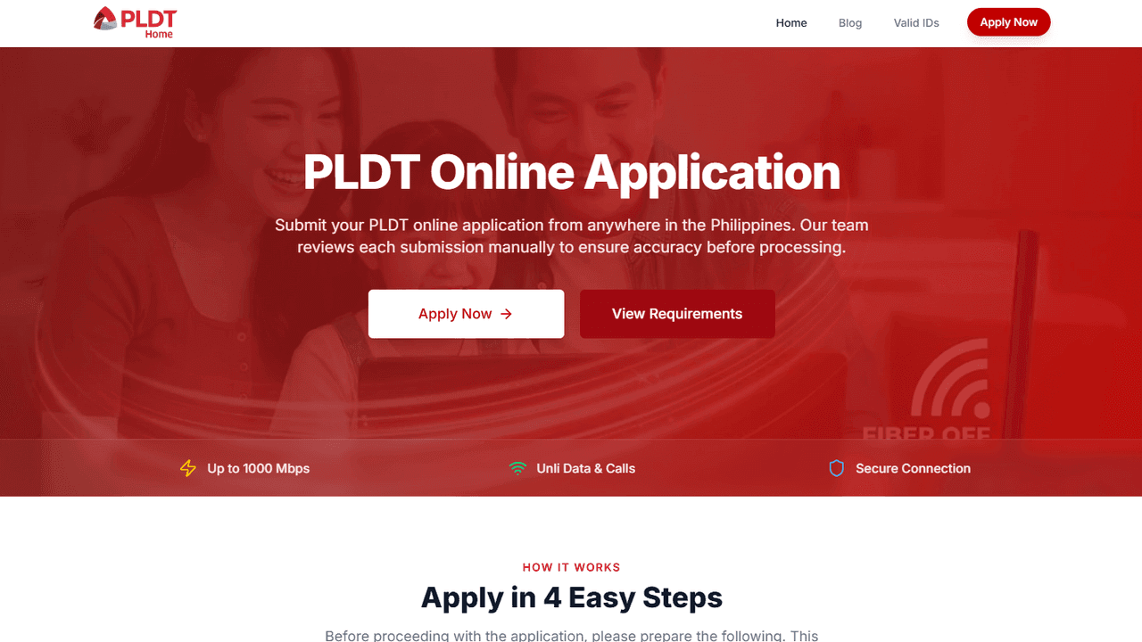 PLDT Online Application